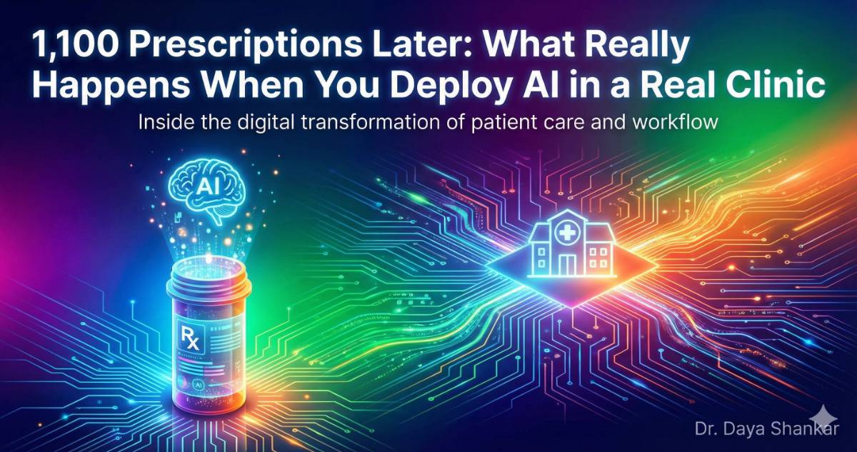 1,100 Prescriptions Later: What Really Happens When You Deploy AI in a Real Clinic | Dr. Daya Shankar